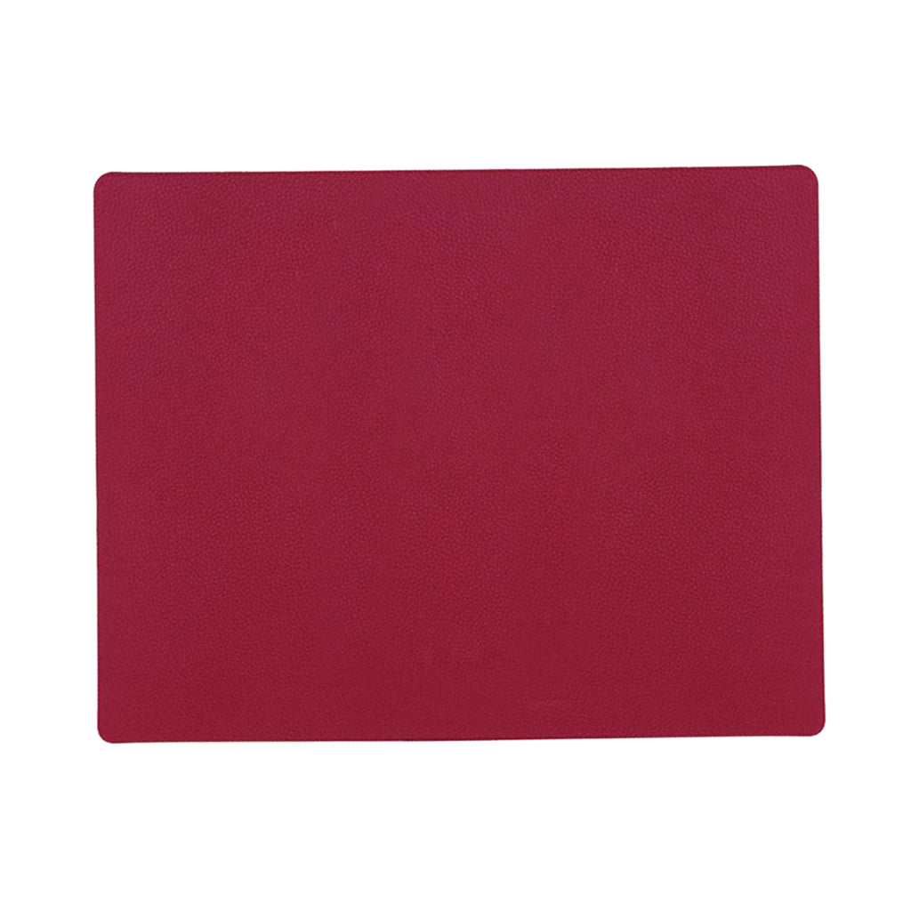 PU Leather Double Sided Mouse Mat Rectangle Table Cover wine red