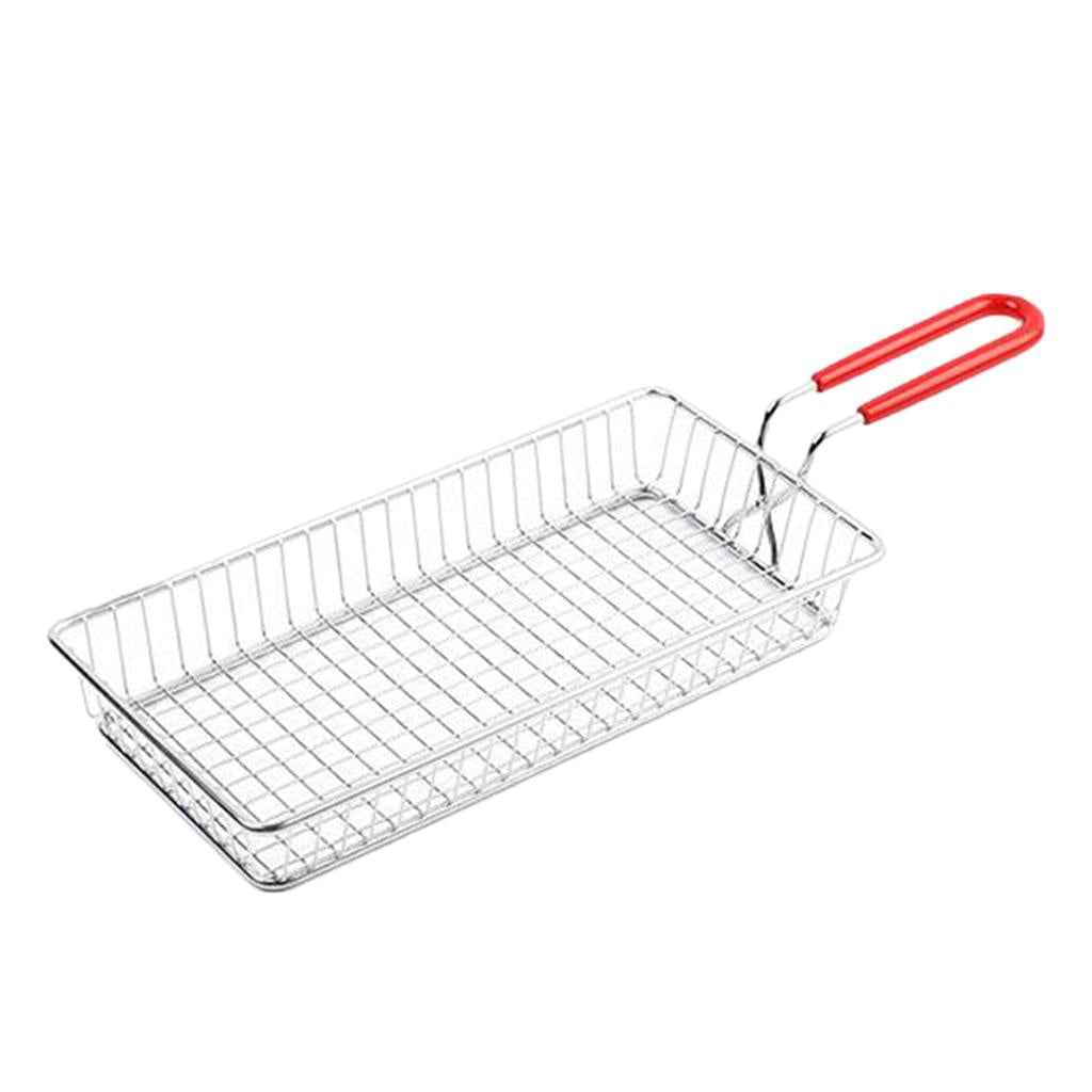 Rectangle Stainless Steel Mesh Strainer Basket for Fried Food Vegetable Tool