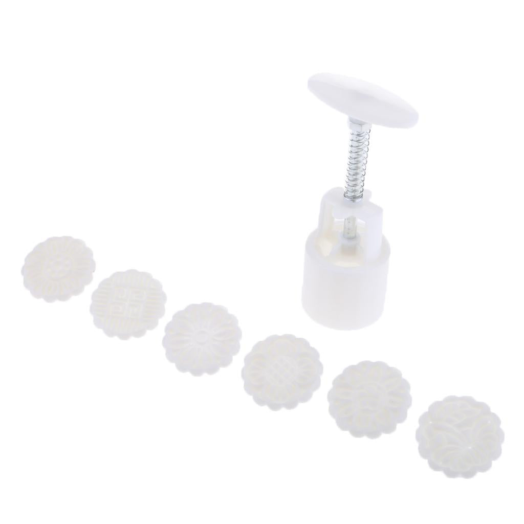 Moon Cake Mould Baking Round Hand Pressure Pastry Mold 50g