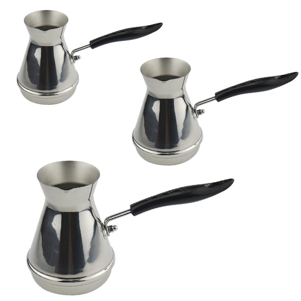 Stainless Steel Turkish Coffee Pot Ibrik Kettle Cezve Jazzva Briki 650ml