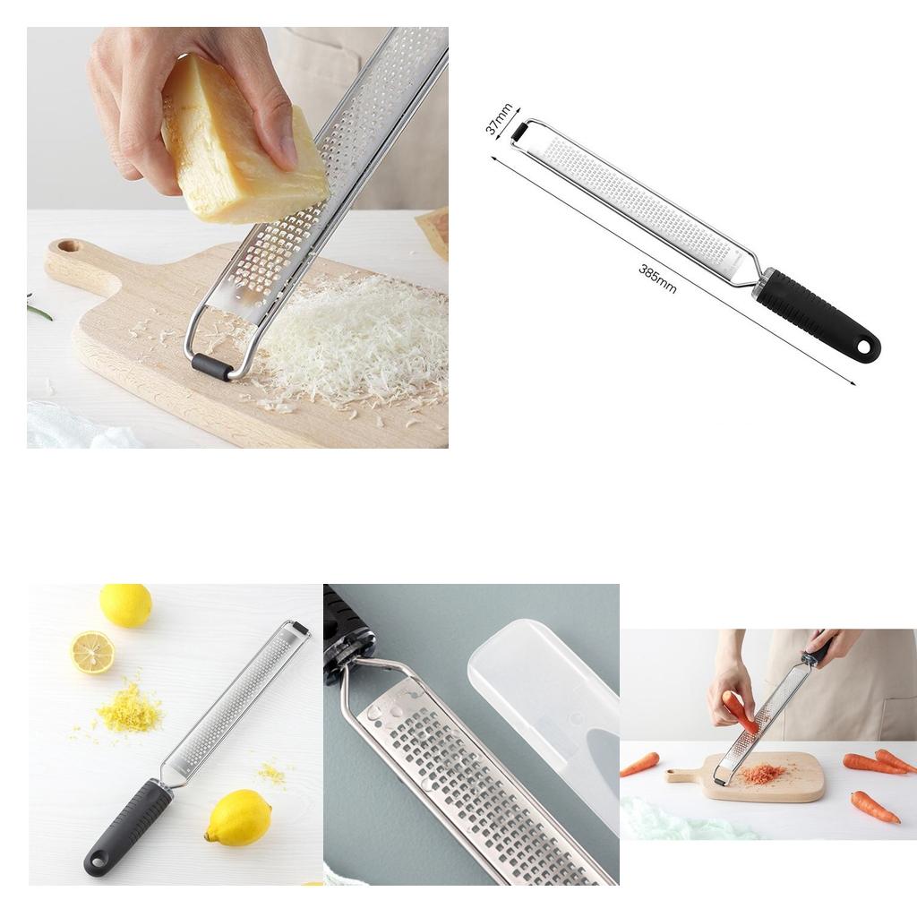 1Pcs Kitchen Cheese Lemon Zester Held Flat Grater with PP Protective Shell