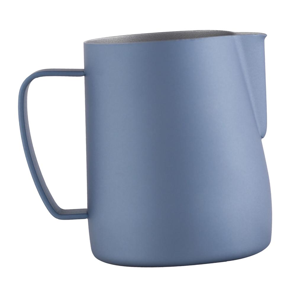 Espresso Milk Frothing Pitcher Stainless Latte Art Coffee Jug Light Blue