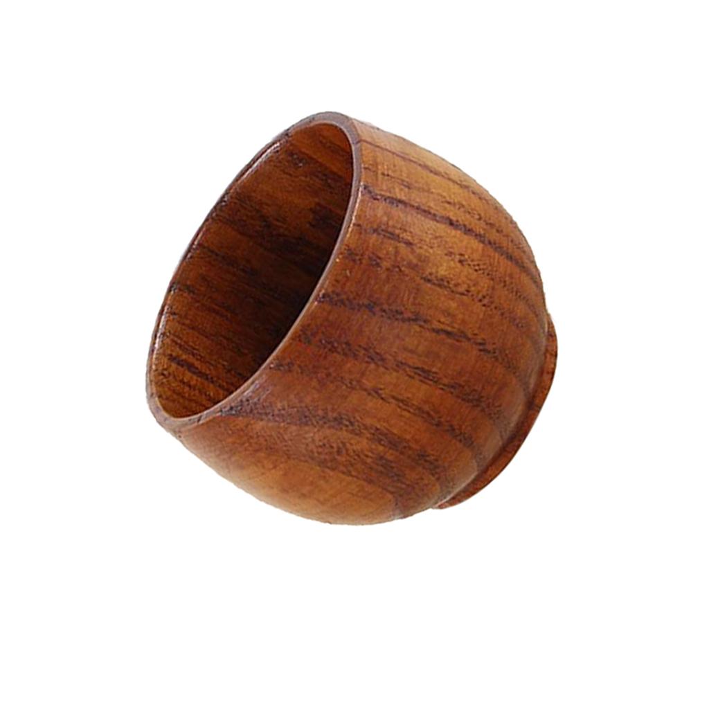 Natural Solid Wood Wooden Tea Cup Beer Wine Mug Tea Coffee Drinking Cup A