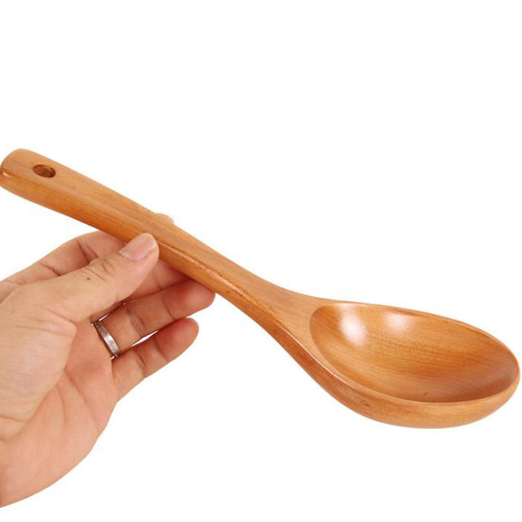 Japanese Style Wooden Soup Spoon Ladle Kitchen Hot Pot Spoon Tableware