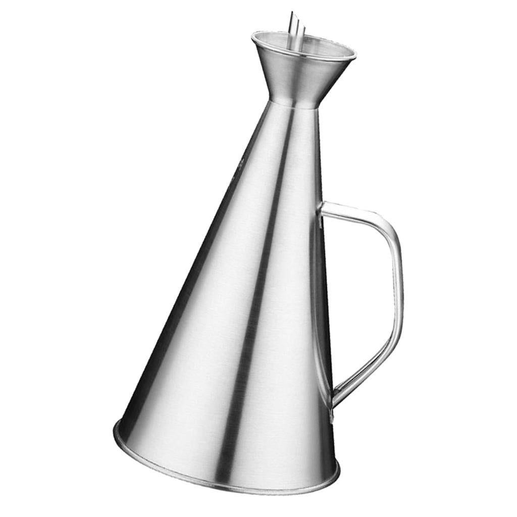 Stainless Steel Oil Vinegar Can Drizzler Cruet Bottle Oil Pot Dispenser