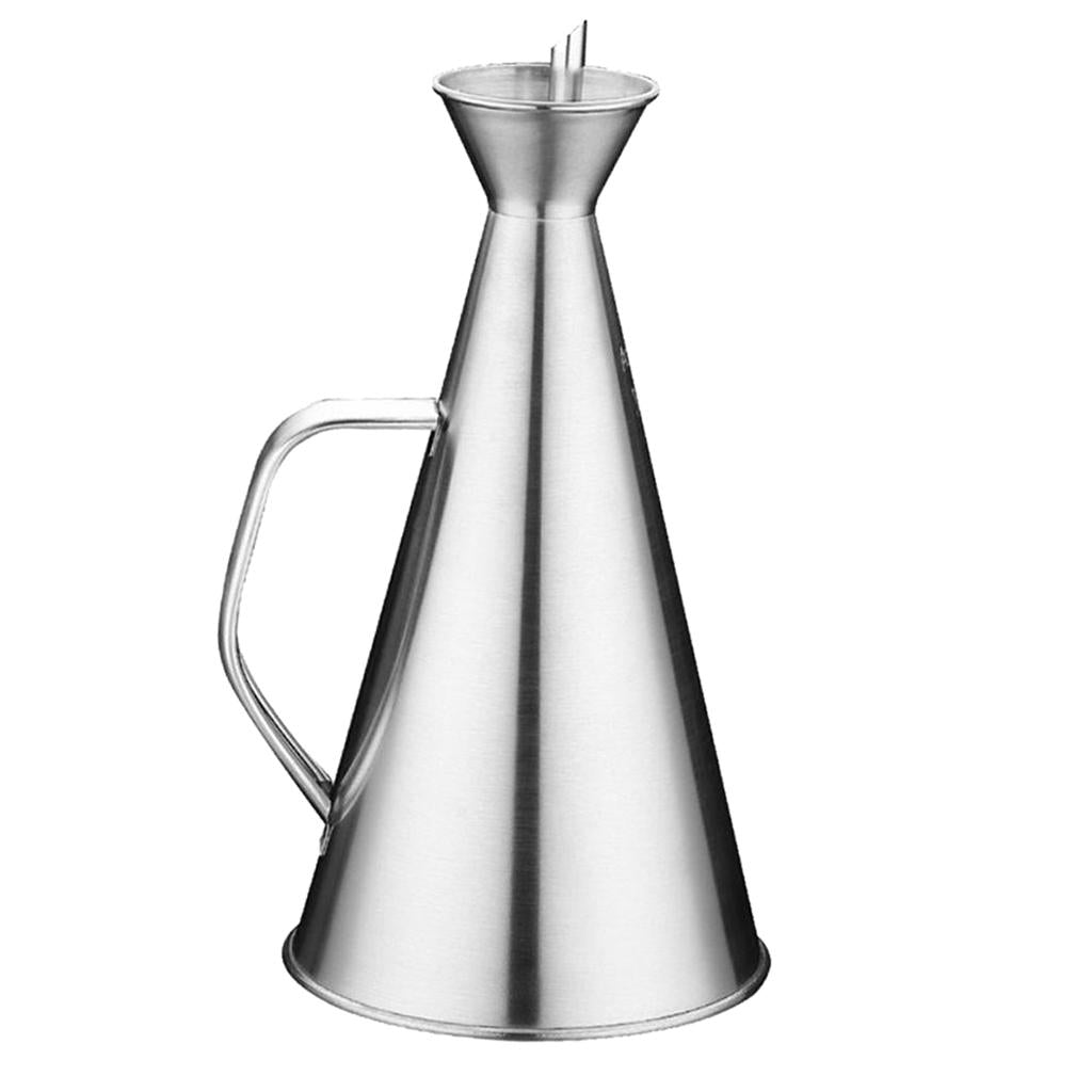 Stainless Steel Oil Vinegar Can Drizzler Cruet Bottle Oil Pot Dispenser