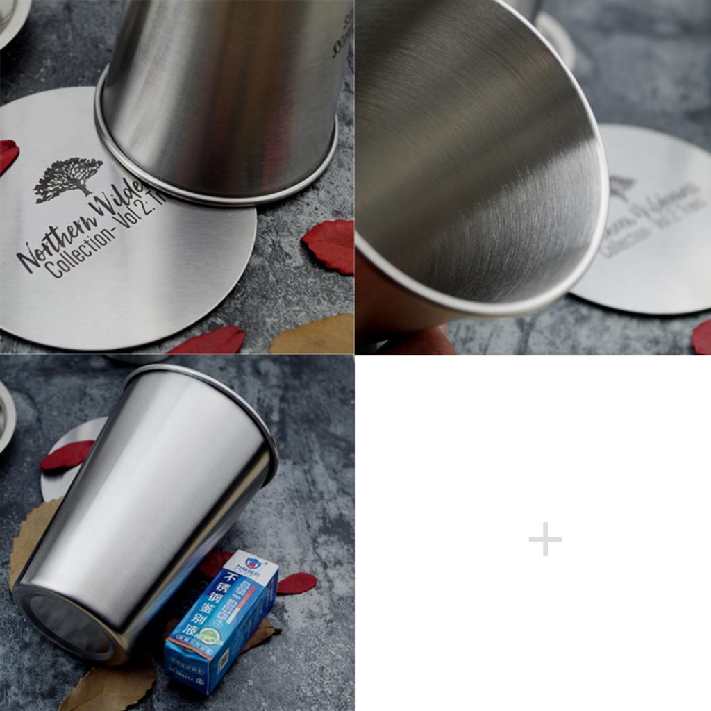 350ml Stainless Steel Water Cup Milk Wine Beer Bottle Coffee Tea Mug D