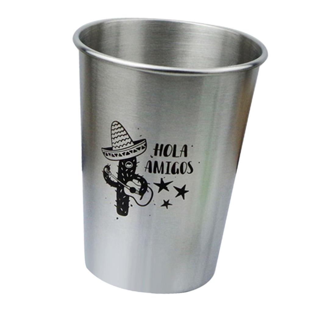 350ml Stainless Steel Water Cup Milk Wine Beer Bottle Coffee Tea Mug D