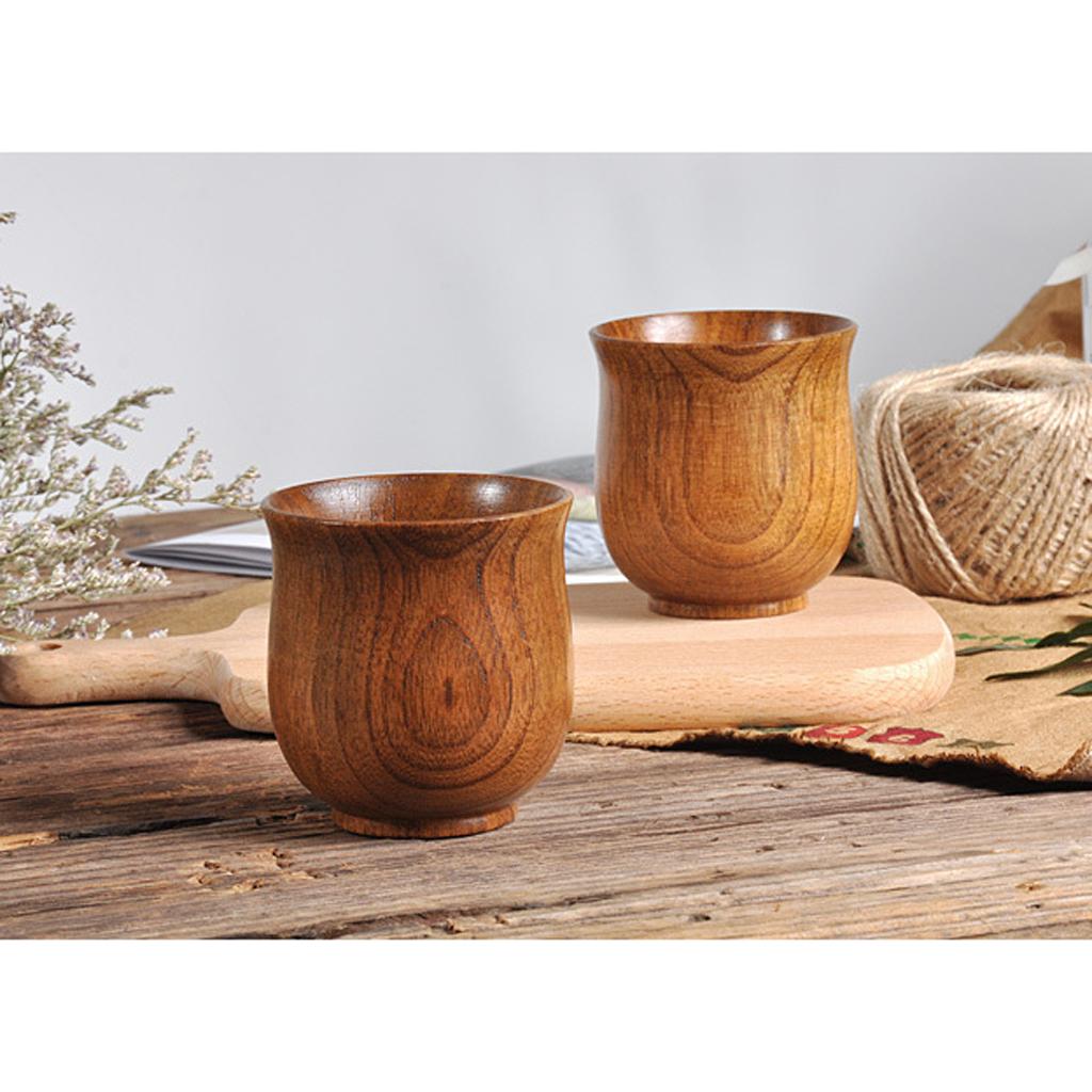 Small Wooden Cup Handmade Natural Wood Coffee Tea Beer Juice Milk Mug 150ml