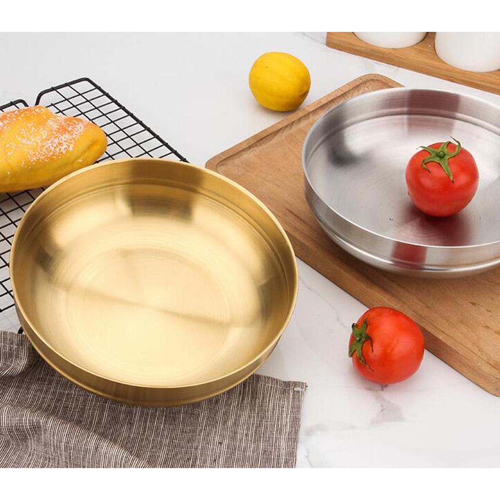 Stainless Steel Bowl For Noodle Udon Ramen Rice Double Insulated Dish Silver