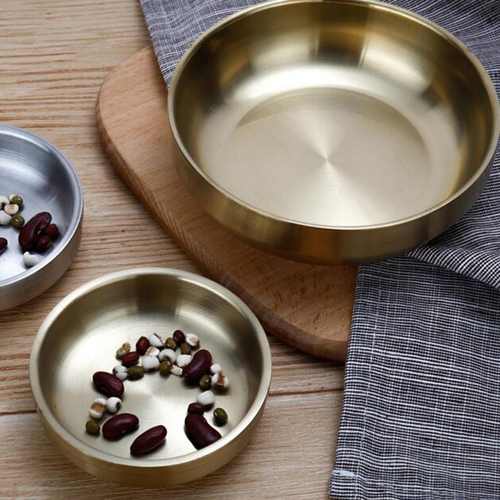 Stainless Steel Household Round Shaped Sauce Soy Dish Bowl Silver 9cm
