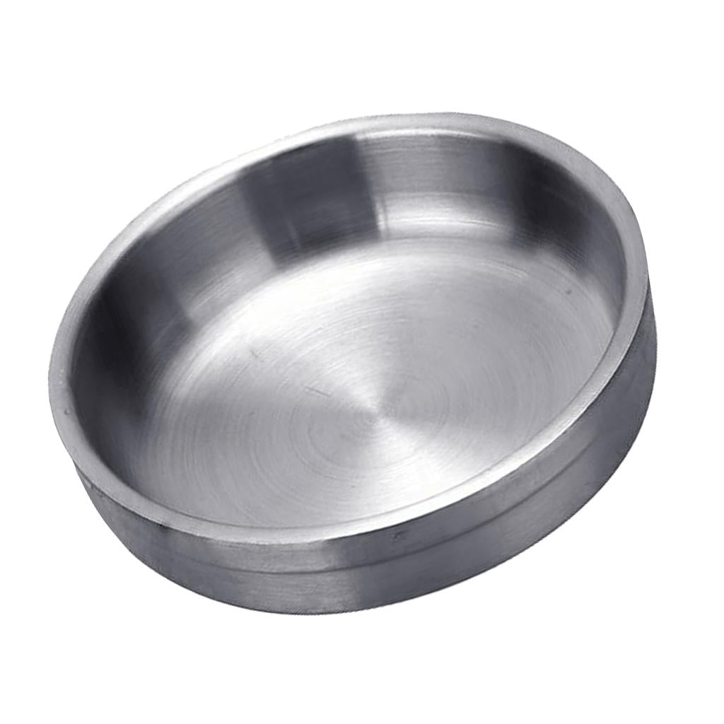 Stainless Steel Household Round Shaped Sauce Soy Dish Bowl Silver 9cm