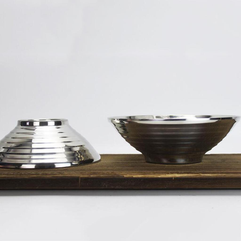 Double Wall Insulated Stainless Steel Bowl for Salad, Soup, Noodle 18cm