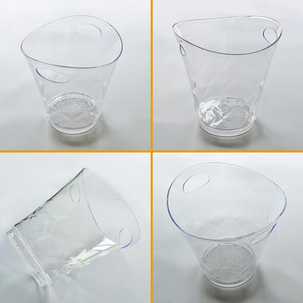 Light Up LED Ice Bucket Cool Colorful Champagne Bucket Drinks Cooler Chill A