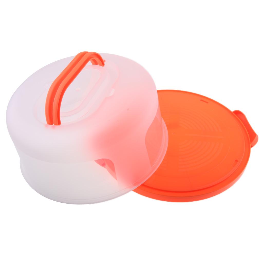 Portable Cake Carrier Plastic Cupcake Container Muffin Packing Box Oragne