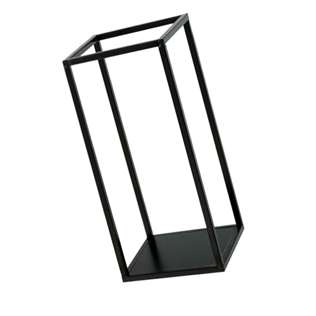 Home Decor Rectangular Display Stand for Plants Art Crafts Black 22cm
