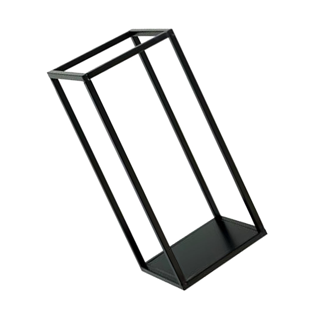 Home Decor Rectangular Display Stand for Plants Art Crafts Black 22cm