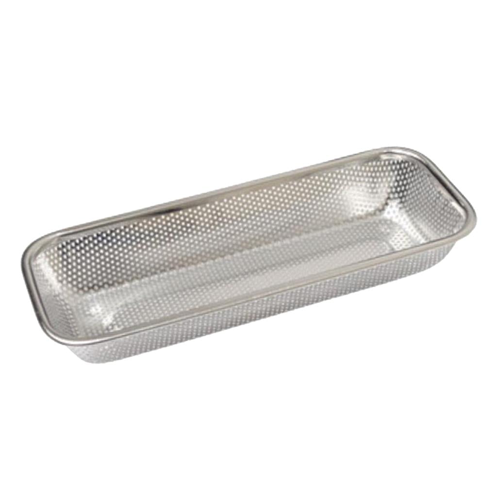 Stainless Steel Rice Drainer Basket Kitchen Colander Fruit Chopsticks Rack