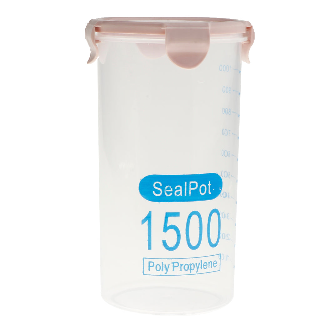 Cereal Container Storage Containers Flour Container Keeper Pink 1500ml
