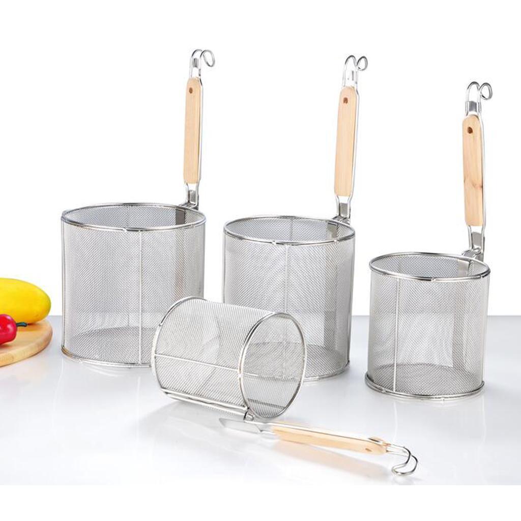 Stainless Kitchen Noodle Colander Soup Oil Filter Spoon Powder Fence 12cm