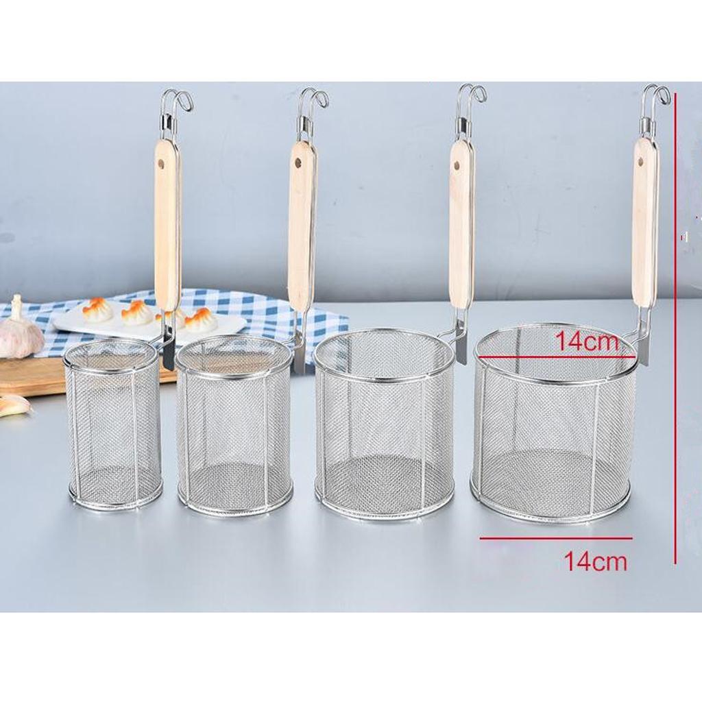 Stainless Kitchen Noodle Colander Soup Oil Filter Spoon Powder Fence 12cm