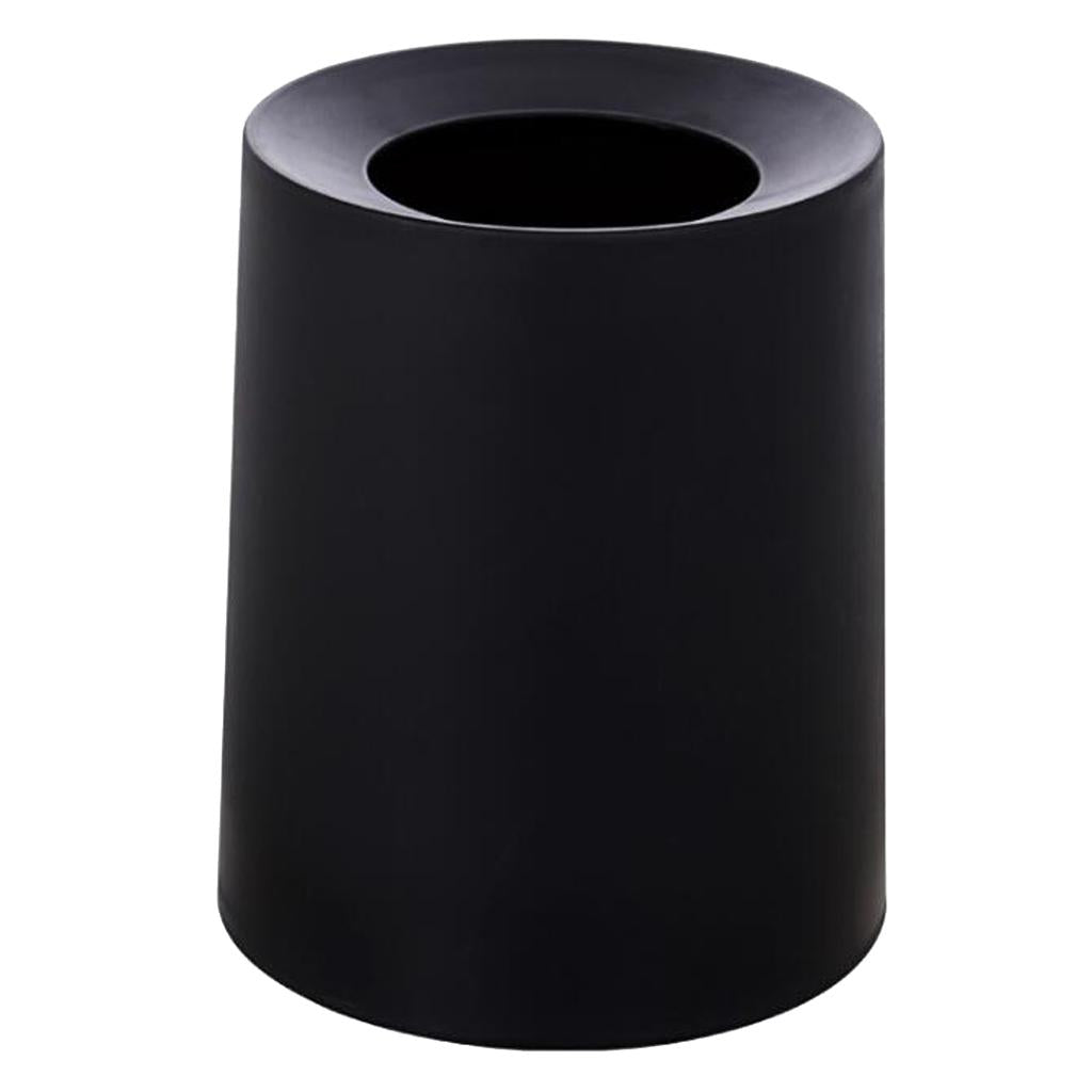 Classic Designer Round Trash Can Conceals any Plastic Bag Home 8L black