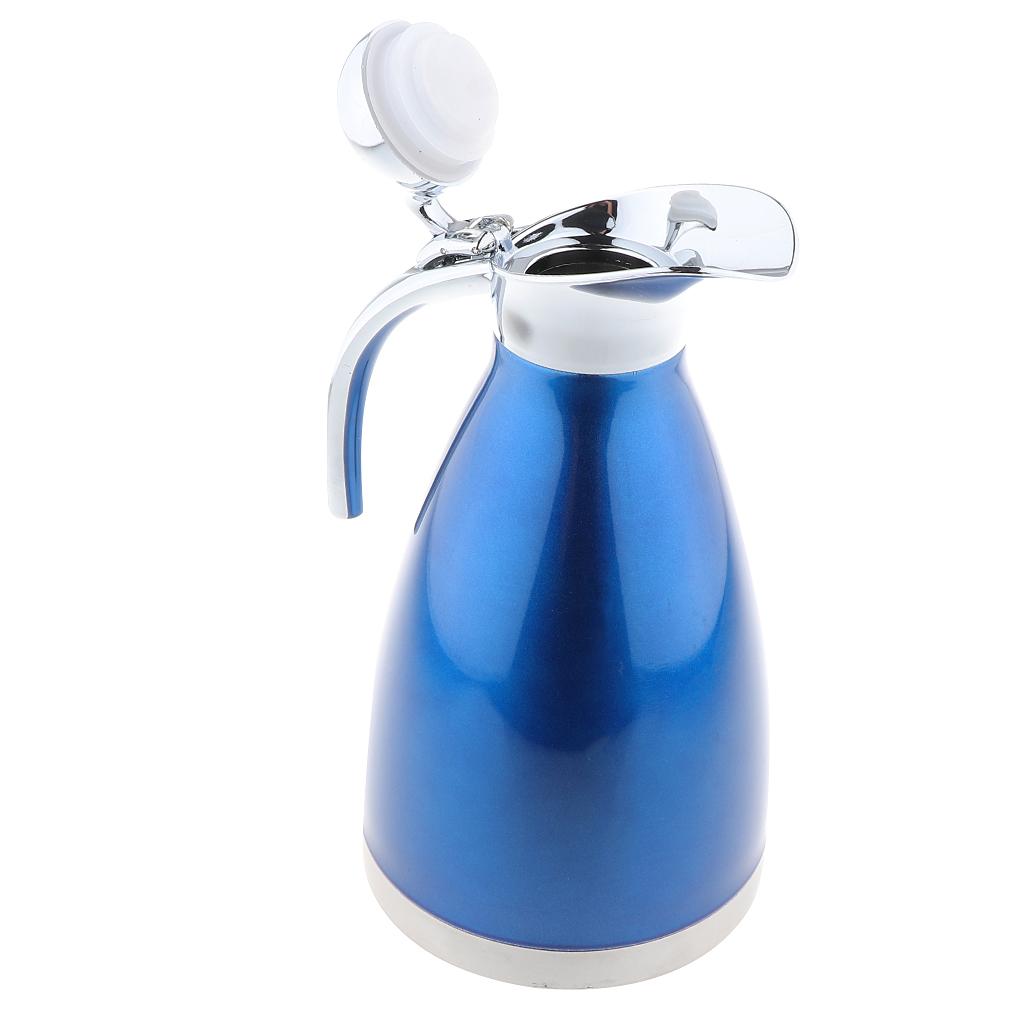 Stainless Steel Thermal Coffee Carafe Double Walled Vacuum Bottle Blue