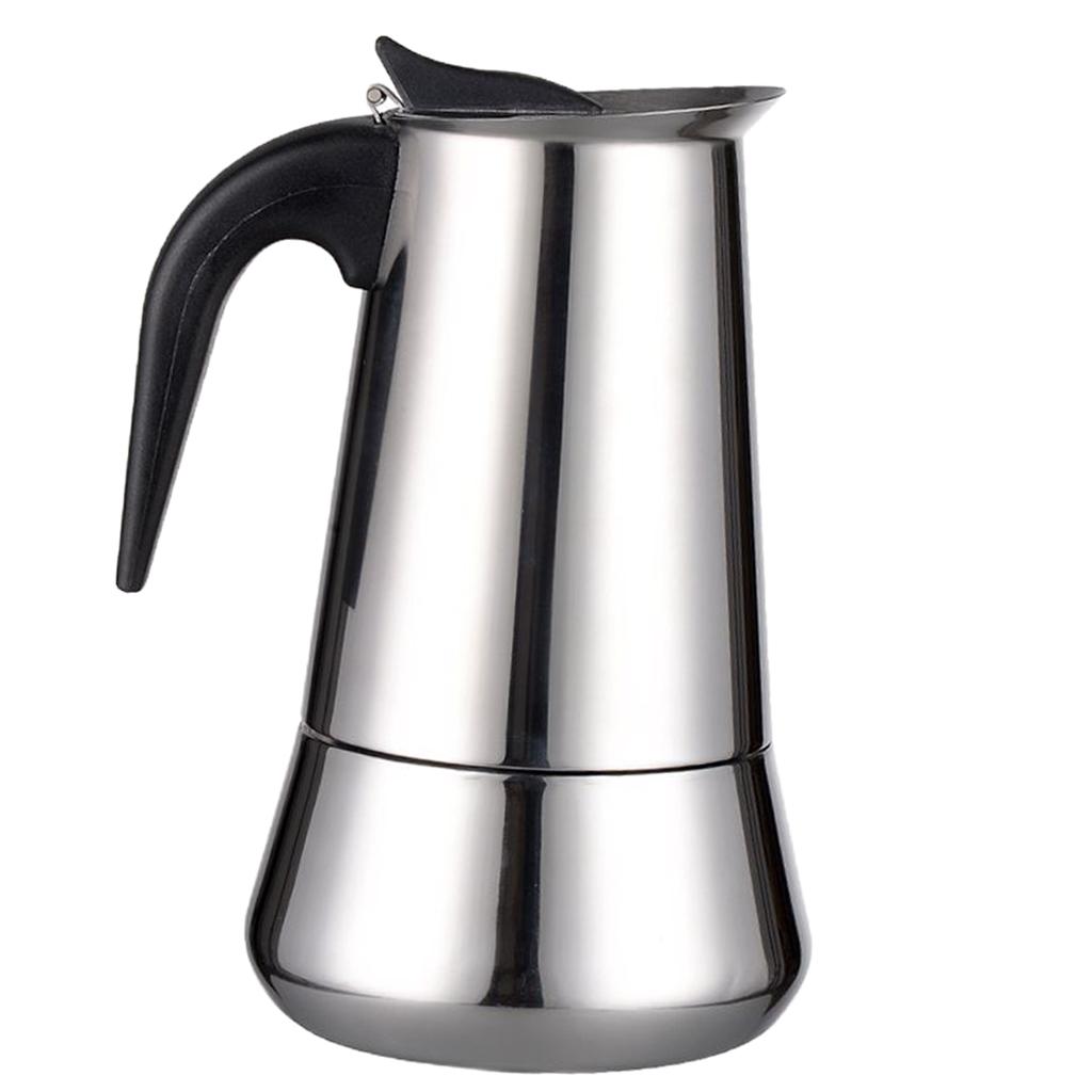 Stainless Steel Stovetop Moka Espresso Coffee Maker Pot Percolator 4 Cup