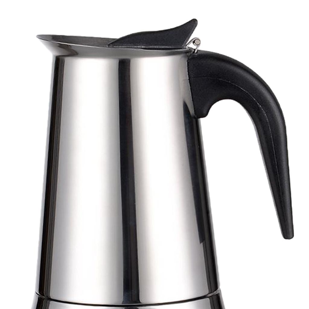 Stainless Steel Stovetop Moka Espresso Coffee Maker Pot Percolator 4 Cup