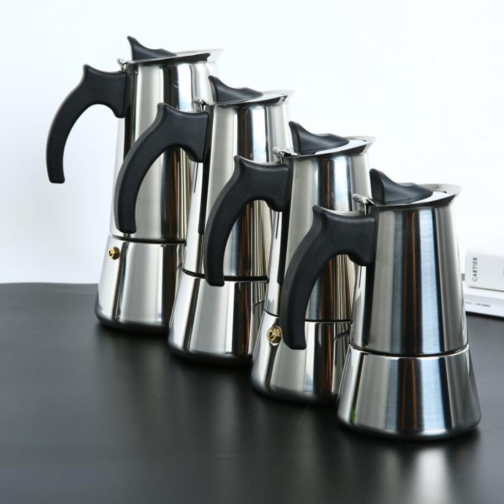 Stainless Steel Stovetop Moka Espresso Coffee Maker Pot Percolator 6 Cup
