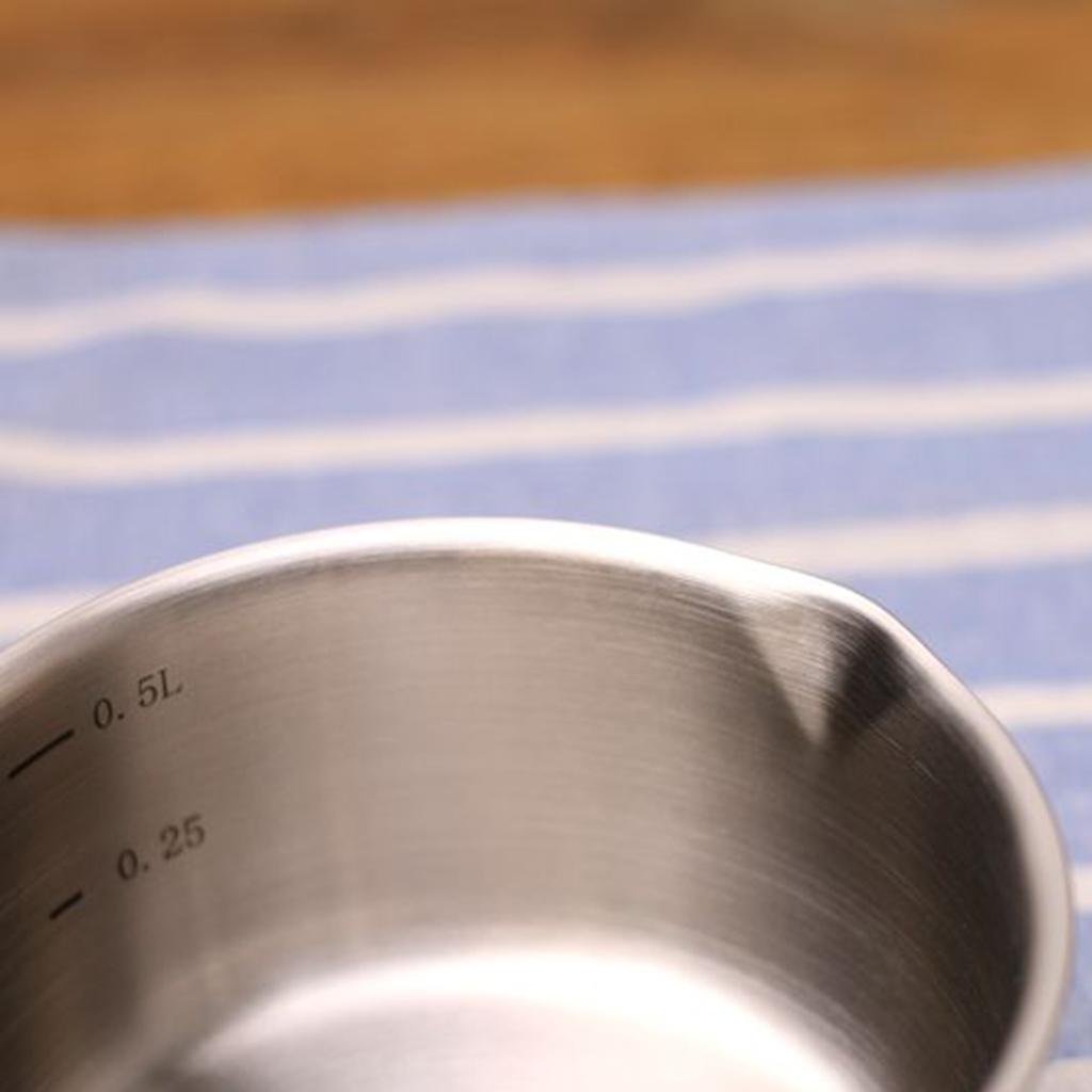Stainless Steel Mini Sauce Pan Nonstick Small Milk Pan Kitchen Tools 500ml