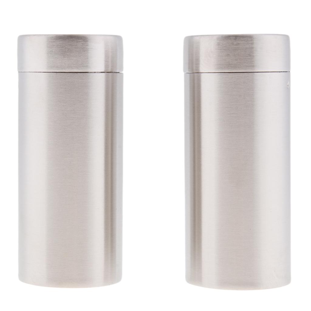 2Set 4Pcs Stainless Steel Salt Sugar Pepper Shaker Seasoning Cans set