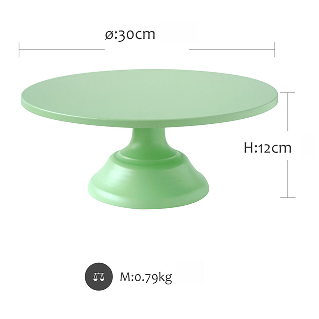 Metal Round Display Cake Stand Food Platter Serving Rack Holder Green 12inch