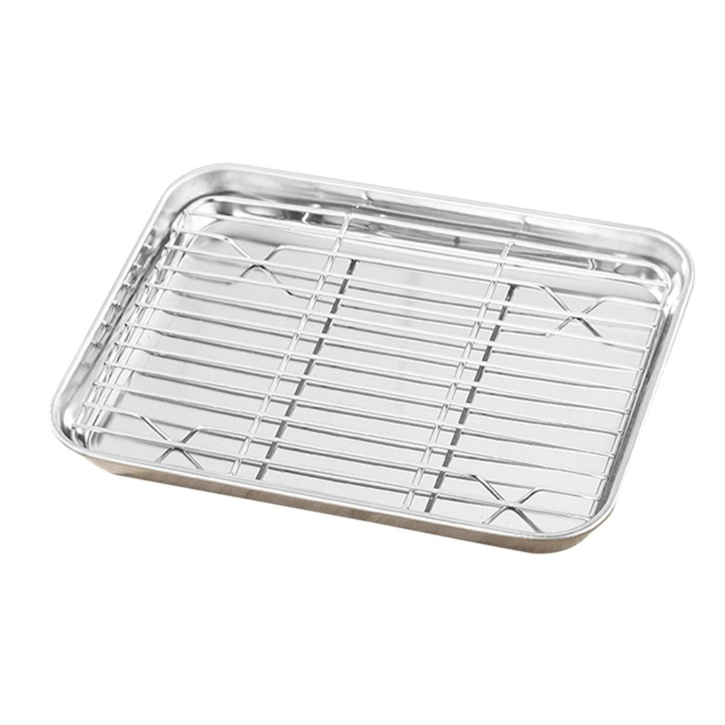 Stainless Steel Baking Tray & Removable Cooling Rack 9.0 x 6.7 x 0.95 inch