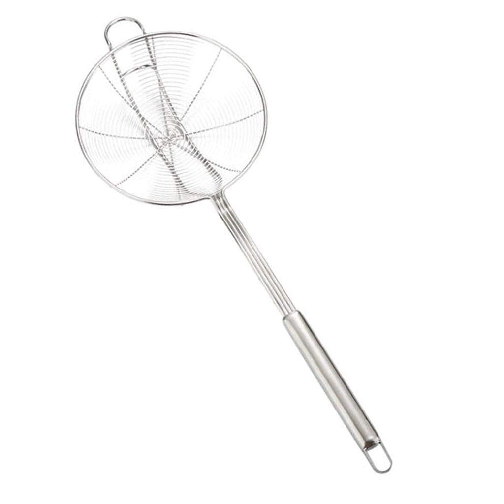 Stainless Steel Skimmer Strainer Wire Skimmer Spiral Mesh Skimmer Spoon 18cm