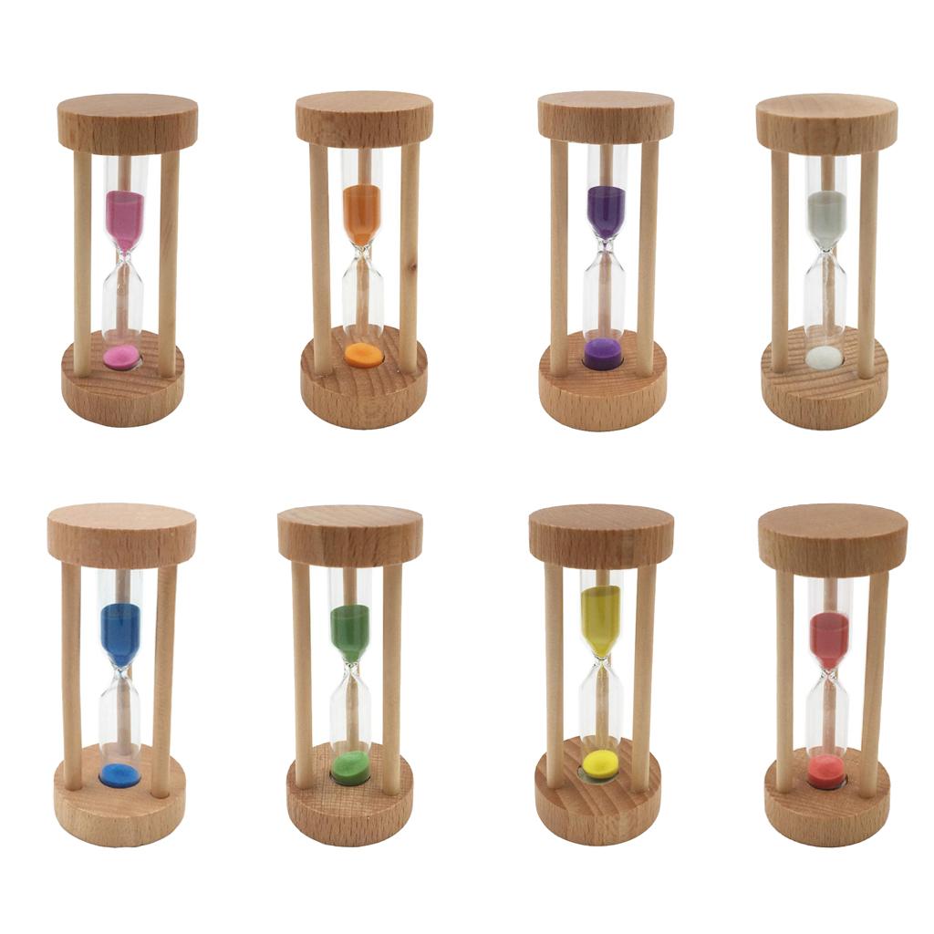 4xWooden Sandglass Hourglass Sand Clock Timers Desktop Clock 3 Minute Blue