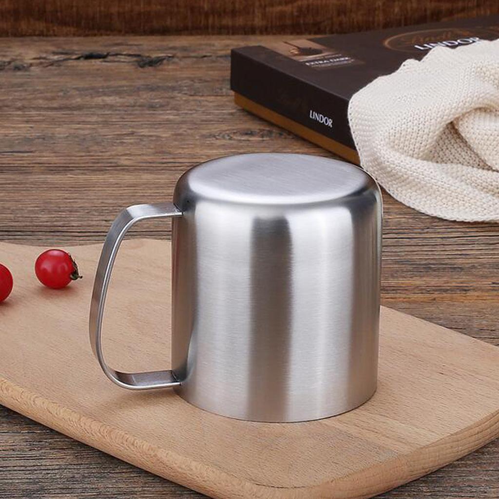 Stainless Steel Coffee Mug Beer Mug Metal Coffee Tea Cup Kids Drinking Mug