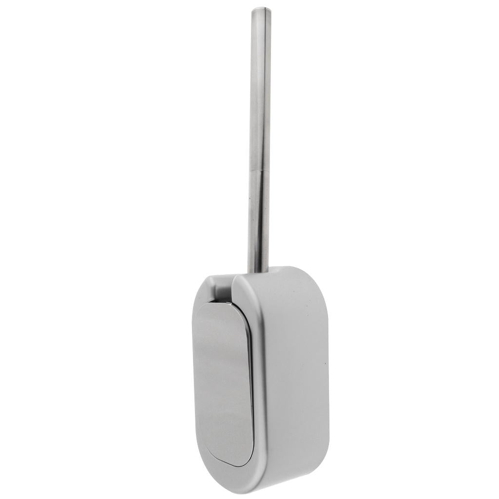 Stainless Steel Handle Toilet Brush Cleaning Brush and Holder Set Silver