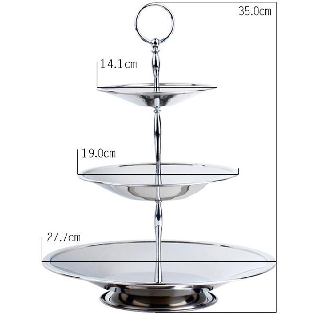 Stainless Steel Cupcake Stand Party & Wedding Dessert Pastry Cake Tower 3 Tier