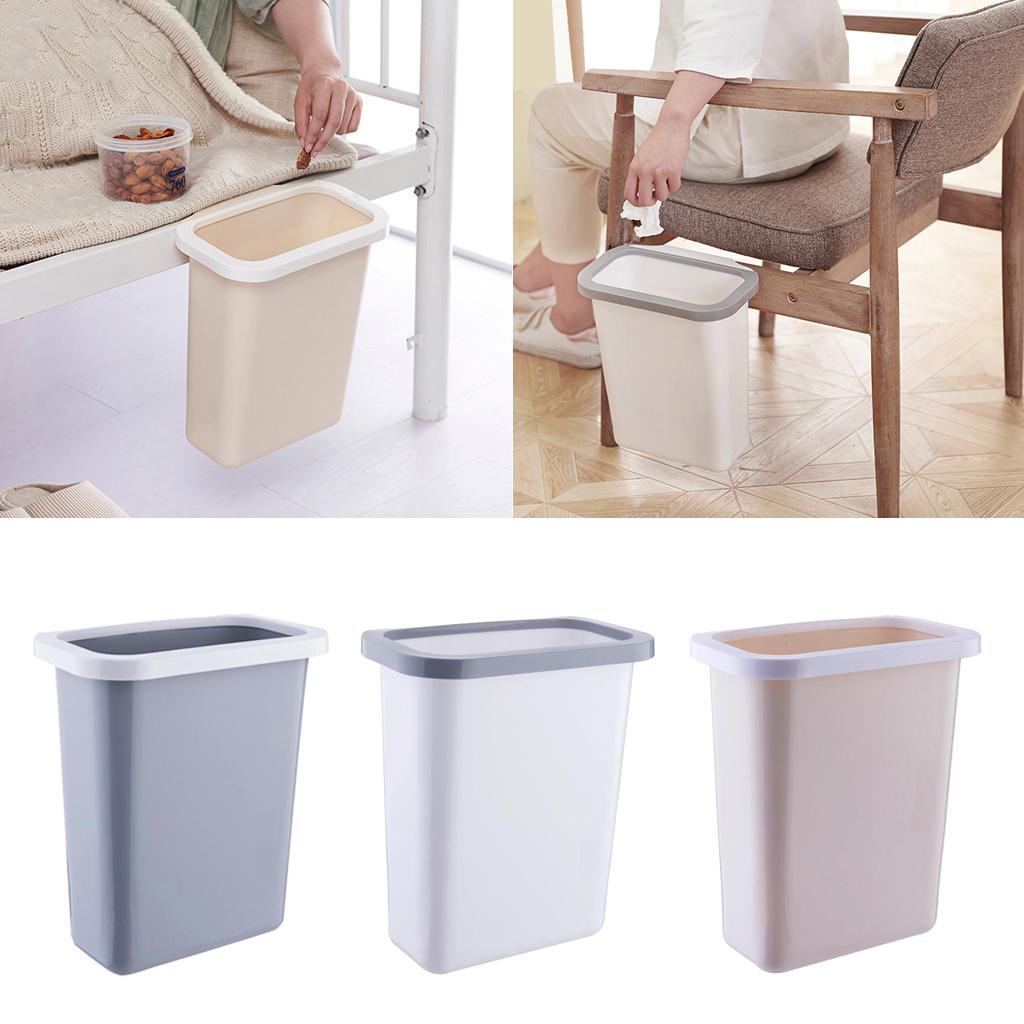 Kitchen Hanging Trash Cans Cabinet Hanging Plastic Waste Bins Bathroom Gray