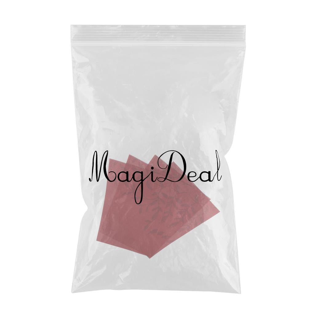 4pcs PVC Rectangle Placemat Heat Insulation Dining Table Pad Coaster Red