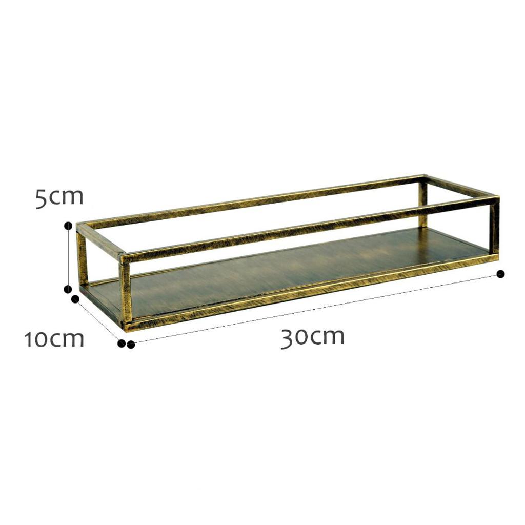 Decorative Metal Serving Tray Vanity Storage Tray Bronze Rectangle S