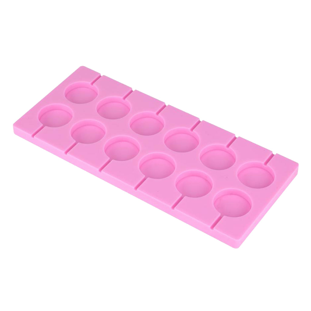12 Silicone Mold Mould Tray Candy Chocolate Lollypop Mold Round