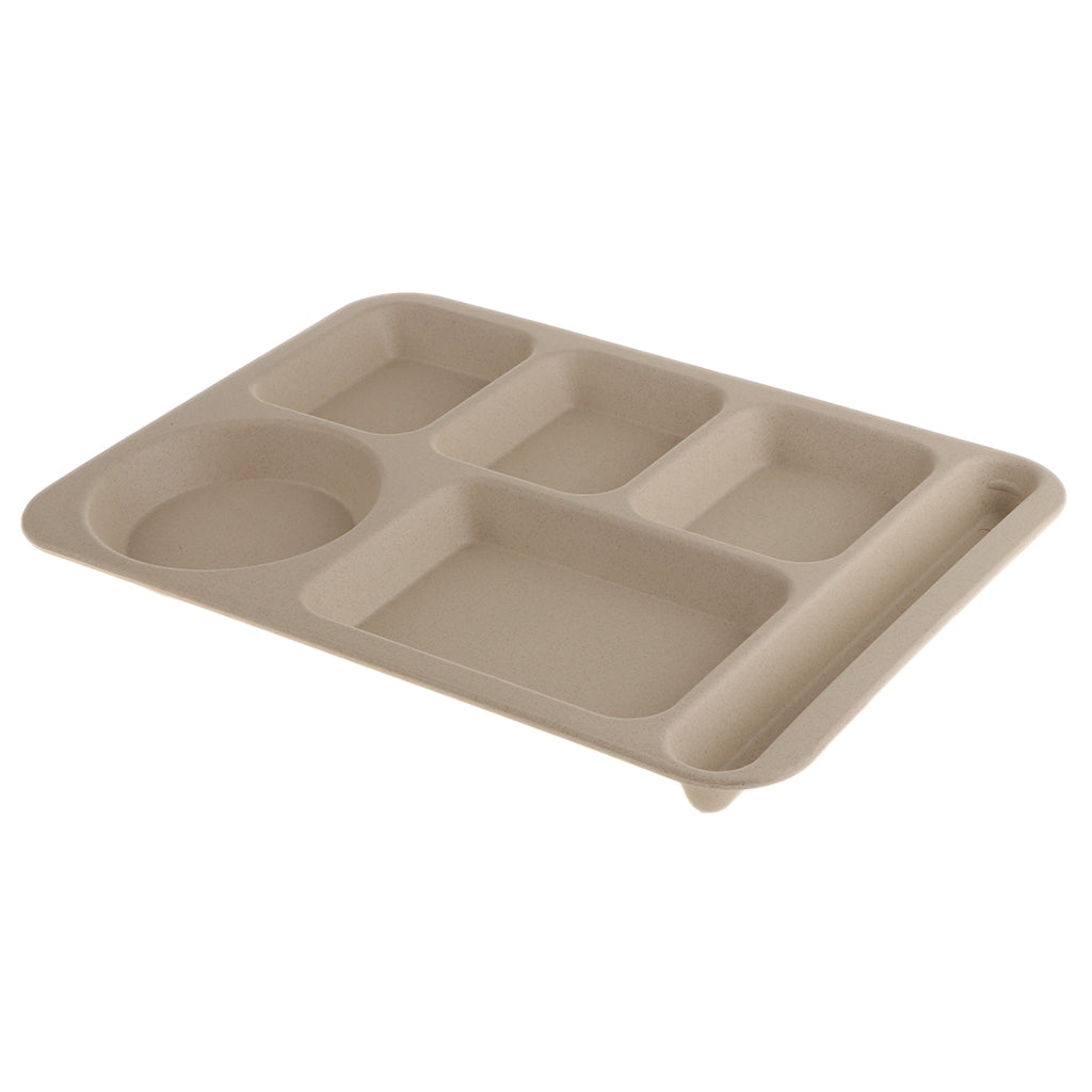 Wheat Straw Snack Plate Fast Food Stackable Tableware Dinnerware Sets Beige