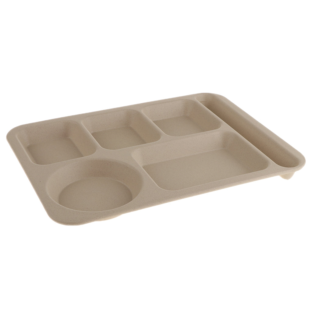 Wheat Straw Snack Plate Fast Food Stackable Tableware Dinnerware Sets Beige