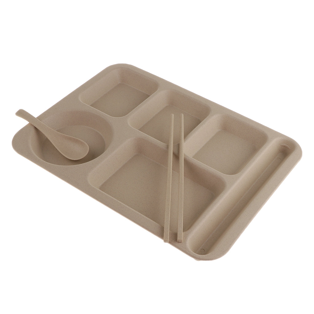 Wheat Straw Snack Plate Fast Food Stackable Tableware Dinnerware Sets Beige