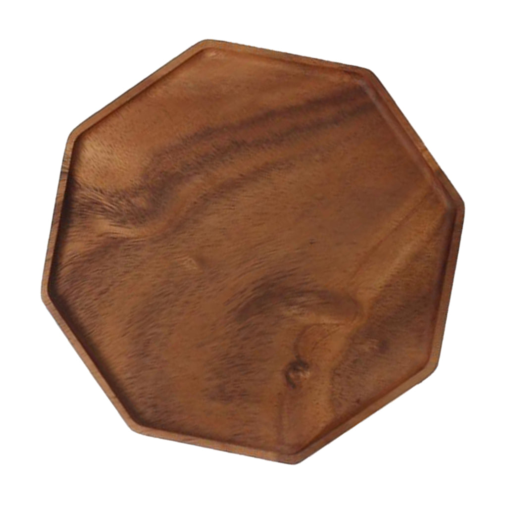 Wood Food Serving Tray For Breakfast in Bed Party Octagonal plate (large )