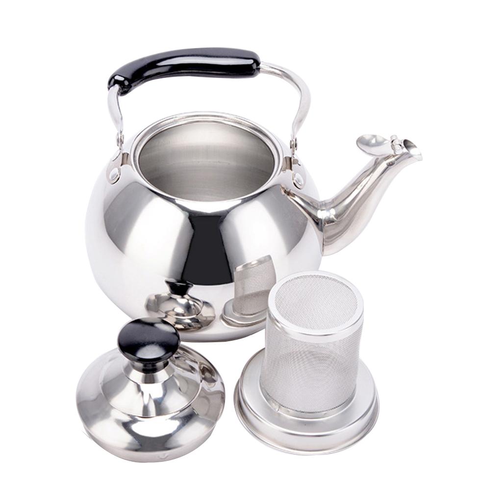 Tea Pot Stainless Steel Teapot with Lid Tea Kettle Teapot Tea Filter 1.5L