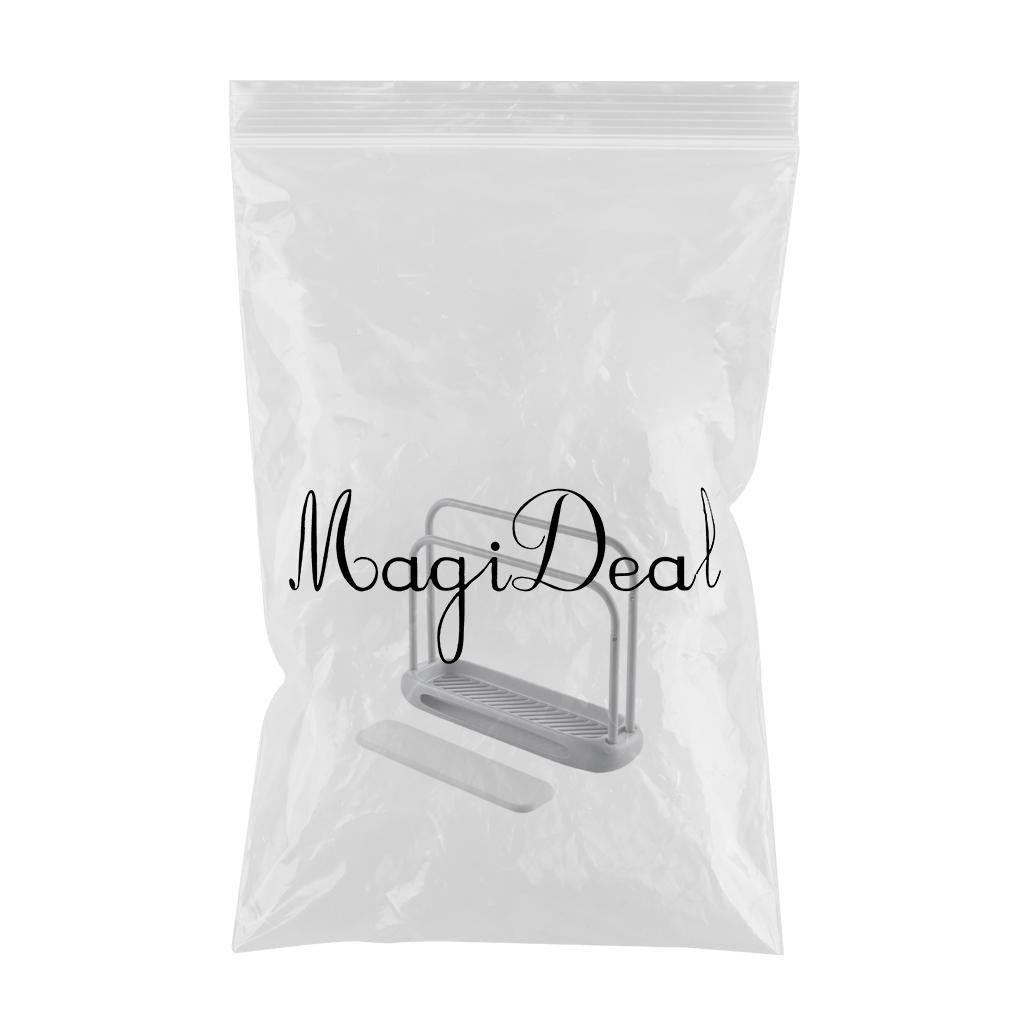 Double Bar Towel Rag Hanger Dishcloth Drying Rack Grey with Diatom mud