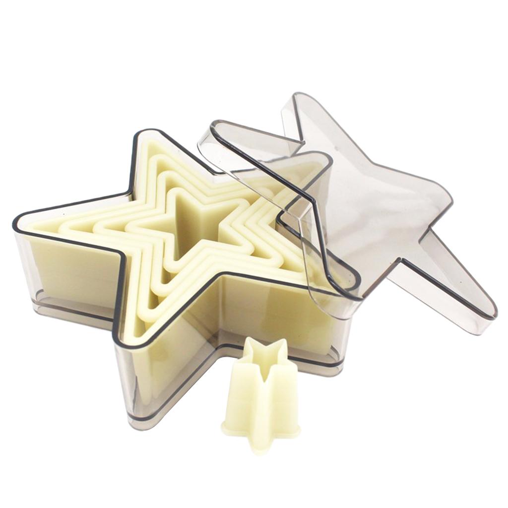 Stars Cookie Cutter DIY Cake Sugar Craft Mold Nylon Five pointed star 5pcs